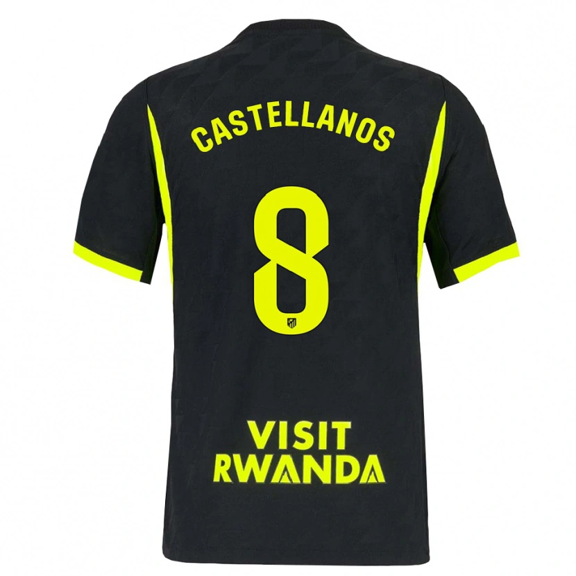 Danxen Kinder Jorge Castellanos #8 Hellgrün Schwarz Auswärtstrikot Trikot 2026/27 T-Shirt