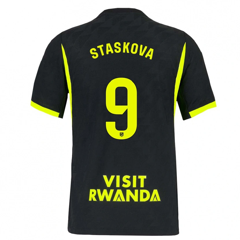 Danxen Kinder Andrea Staskova #9 Hellgrün Schwarz Auswärtstrikot Trikot 2026/27 T-Shirt