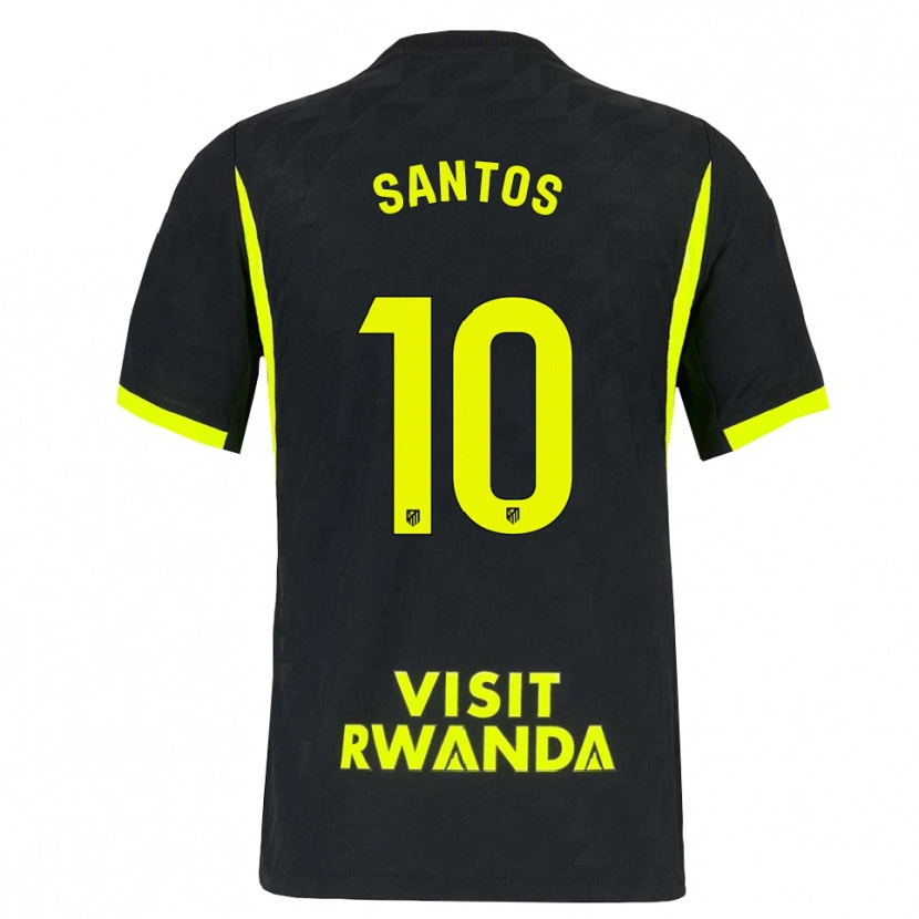 Danxen Kinder Leicy Santos #10 Hellgrün Schwarz Auswärtstrikot Trikot 2026/27 T-Shirt