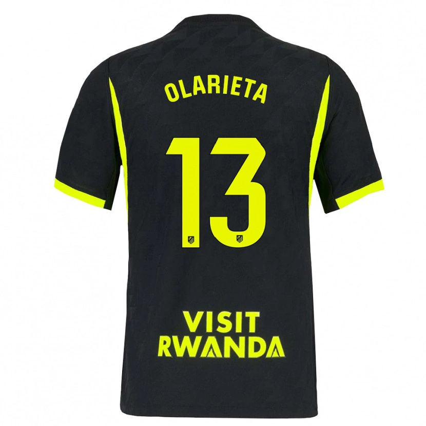 Danxen Kinder Miguel Olarieta #13 Hellgrün Schwarz Auswärtstrikot Trikot 2026/27 T-Shirt