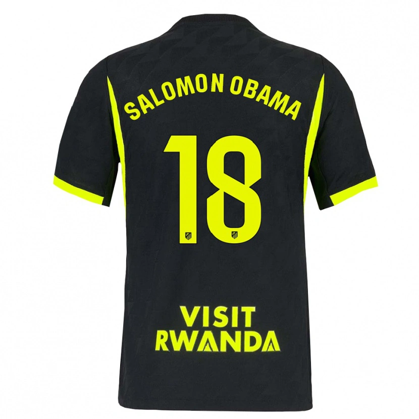 Danxen Kinder Salomon Obama #18 Hellgrün Schwarz Auswärtstrikot Trikot 2026/27 T-Shirt