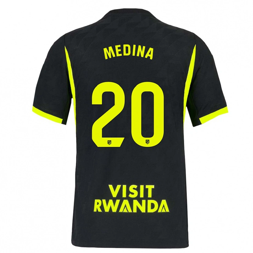 Danxen Kinder Andrea Medina #20 Hellgrün Schwarz Auswärtstrikot Trikot 2026/27 T-Shirt