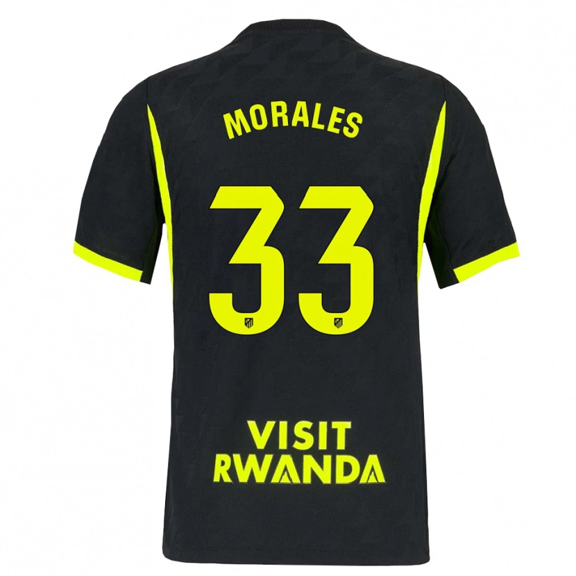 Danxen Kinder Luismi Morales #33 Hellgrün Schwarz Auswärtstrikot Trikot 2026/27 T-Shirt
