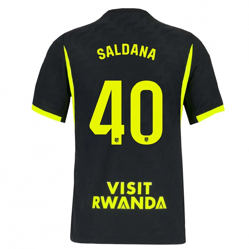 Danxen Kinder Jose Saldana #40 Hellgrün Schwarz Auswärtstrikot Trikot 2026/27 T-Shirt