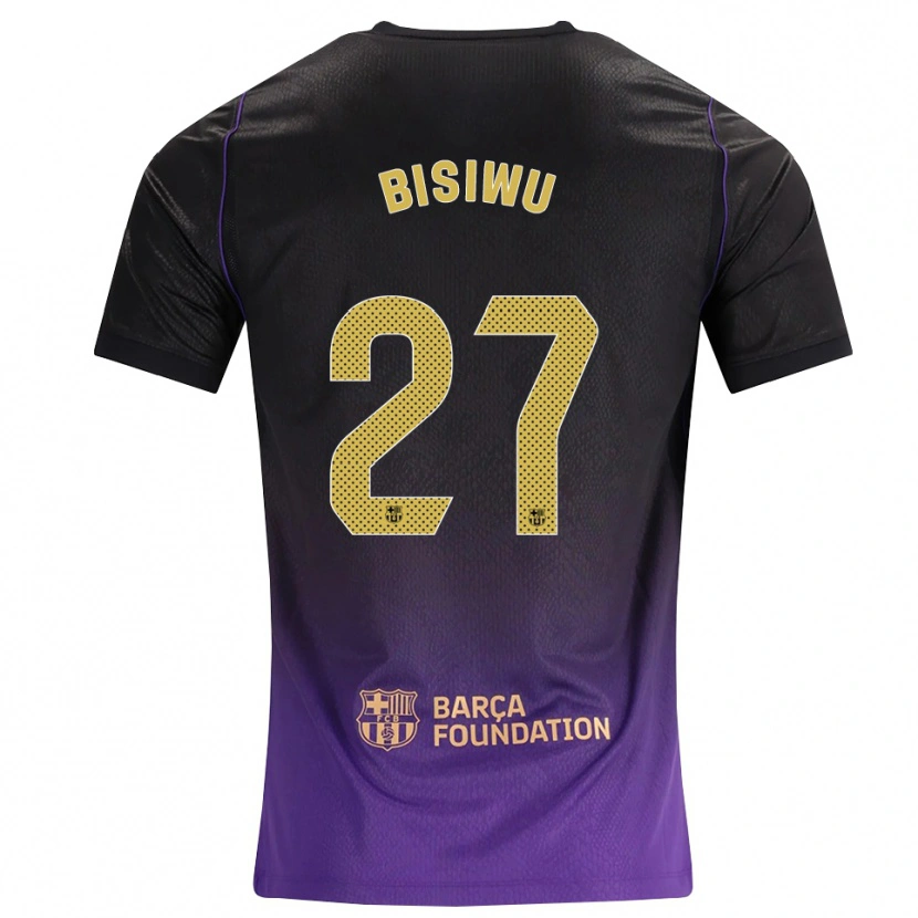 Danxen Kinder Jesse Bisiwu #27 Lila Gelb Schwarz Auswärtstrikot Trikot 2026/27 T-Shirt