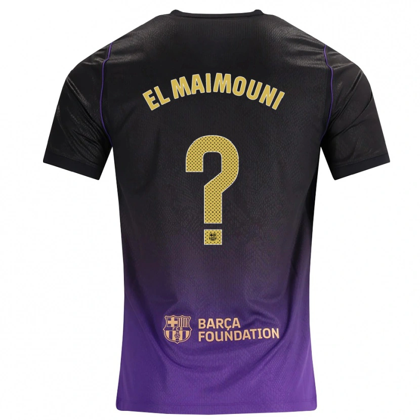 Danxen Kinder Mahdi El Maimouni #0 Lila Gelb Schwarz Auswärtstrikot Trikot 2026/27 T-Shirt