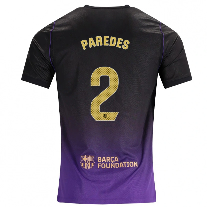 Danxen Kinder Irene Paredes #2 Lila Gelb Schwarz Auswärtstrikot Trikot 2026/27 T-Shirt