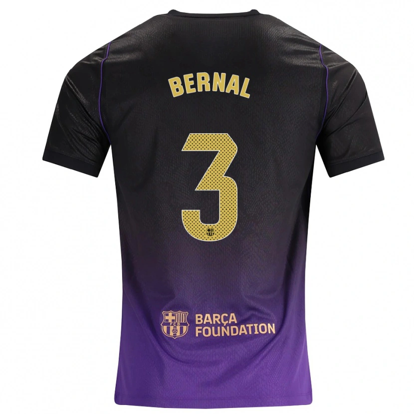 Danxen Kinder Lucas Bernal #3 Lila Gelb Schwarz Auswärtstrikot Trikot 2026/27 T-Shirt