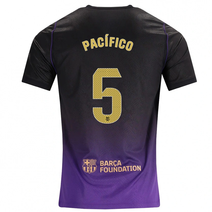 Danxen Kinder Patricio Pacífico #5 Lila Gelb Schwarz Auswärtstrikot Trikot 2026/27 T-Shirt