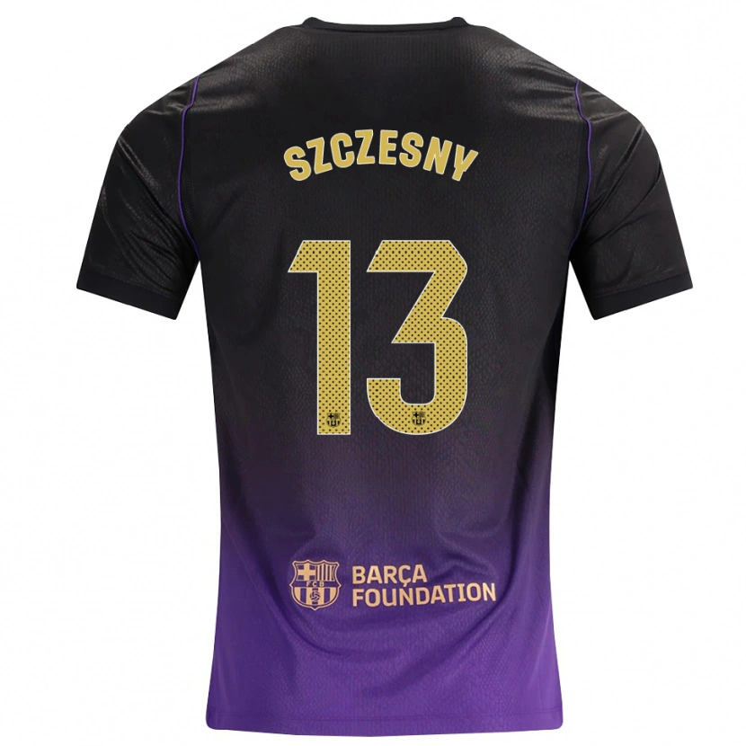 Danxen Kinder Wojciech Szczesny #13 Lila Gelb Schwarz Auswärtstrikot Trikot 2026/27 T-Shirt