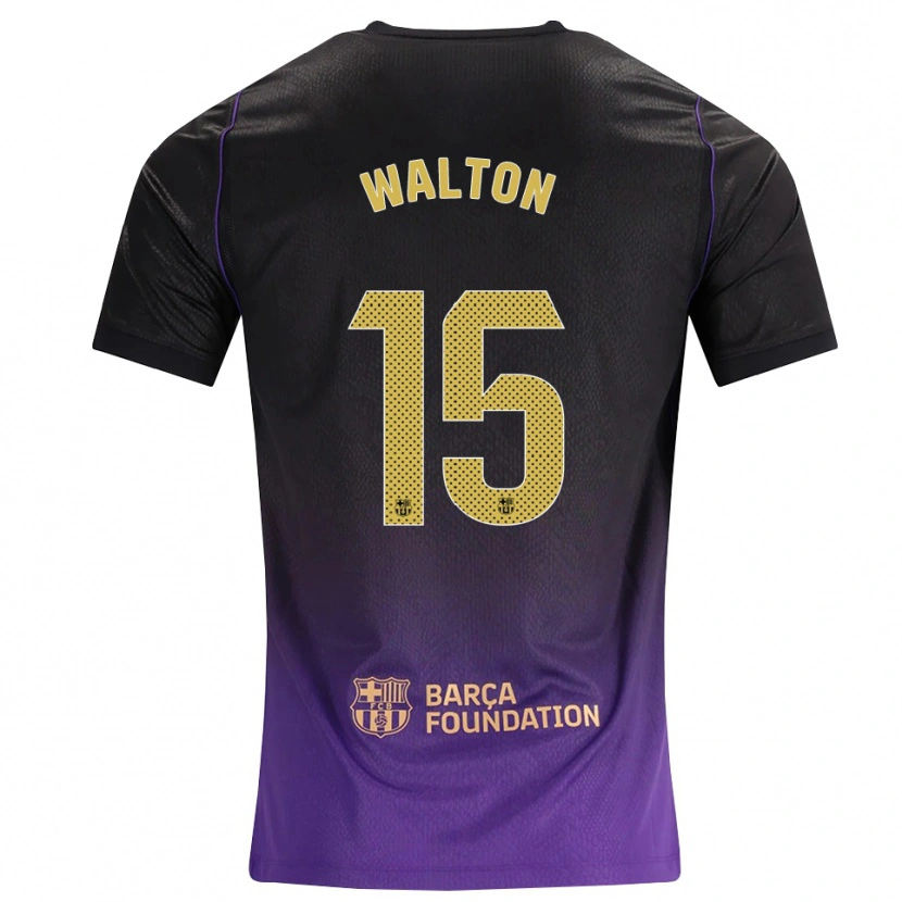 Danxen Kinder Alex Walton #15 Lila Gelb Schwarz Auswärtstrikot Trikot 2026/27 T-Shirt