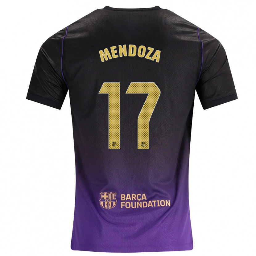 Danxen Kinder Byron Mendoza #17 Lila Gelb Schwarz Auswärtstrikot Trikot 2026/27 T-Shirt