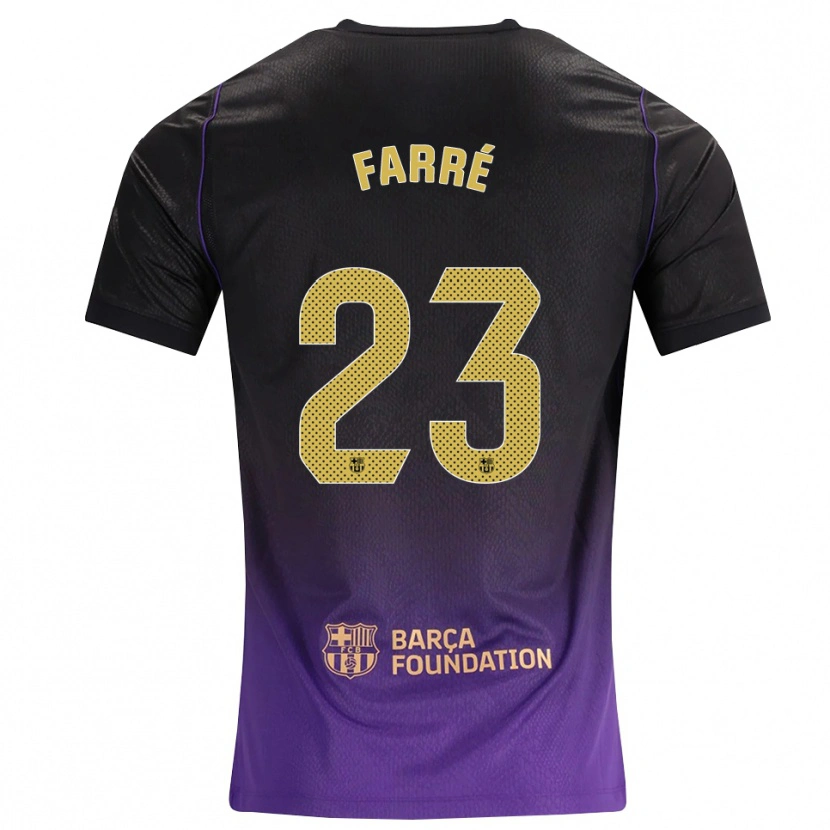 Danxen Kinder Landry Farré #23 Lila Gelb Schwarz Auswärtstrikot Trikot 2026/27 T-Shirt
