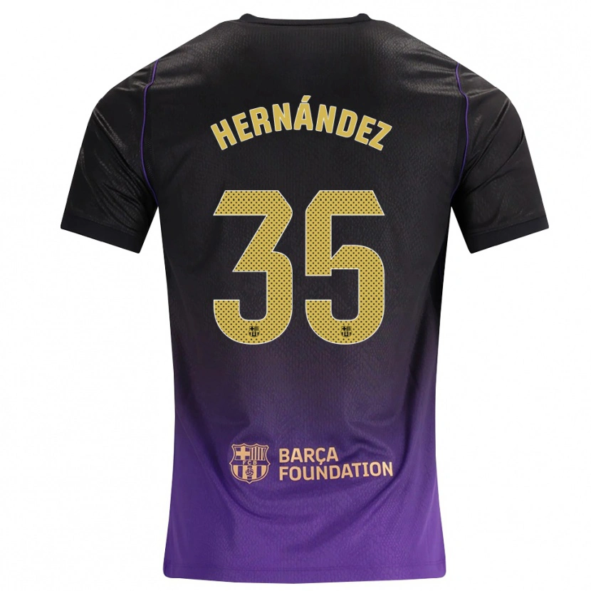 Danxen Kinder Joni Hernández #35 Lila Gelb Schwarz Auswärtstrikot Trikot 2026/27 T-Shirt