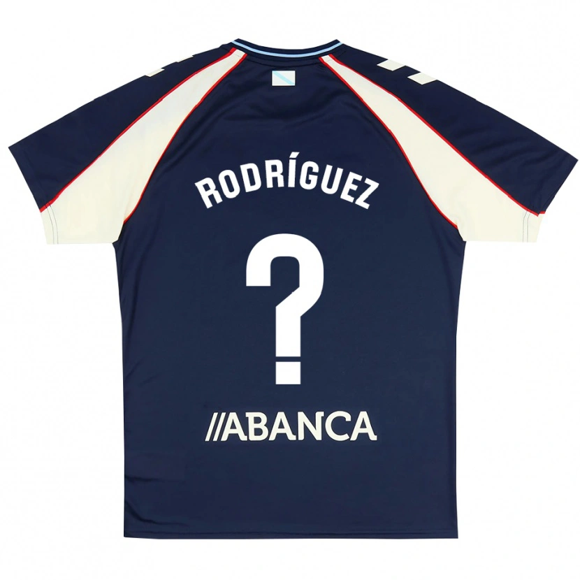 Danxen Kinder Yago Rodríguez #0 Königsblau Rot Weiß Auswärtstrikot Trikot 2026/27 T-Shirt