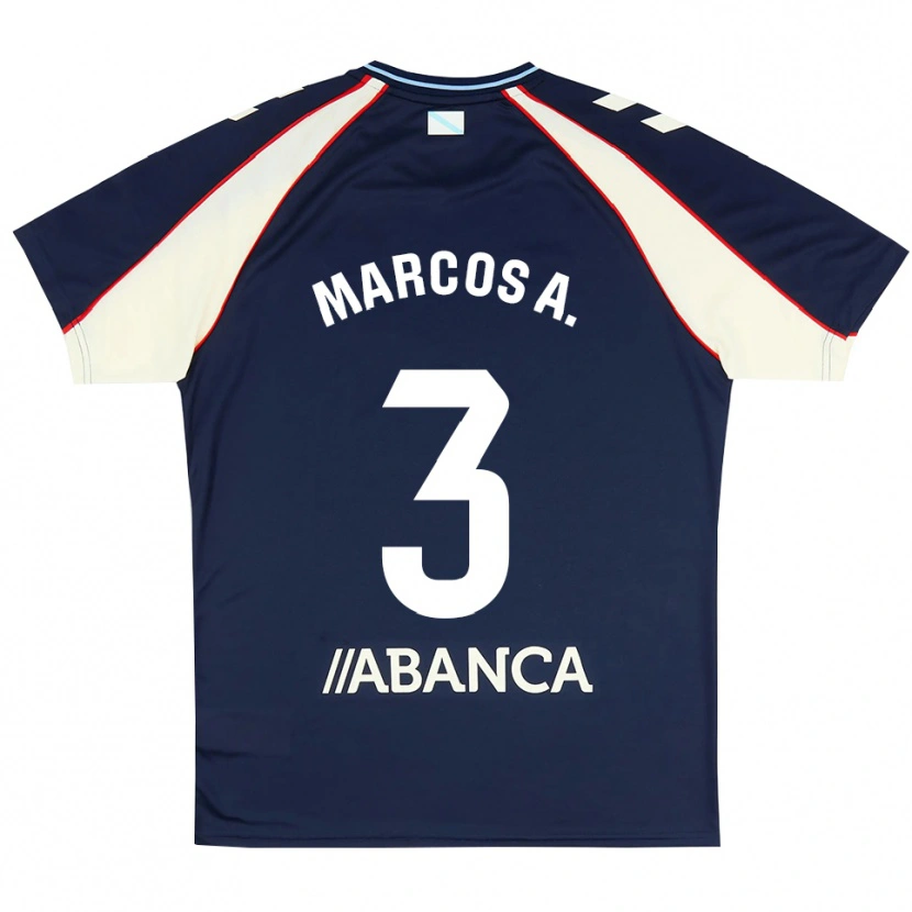 Danxen Kinder Marcos Alonso #3 Königsblau Rot Weiß Auswärtstrikot Trikot 2026/27 T-Shirt