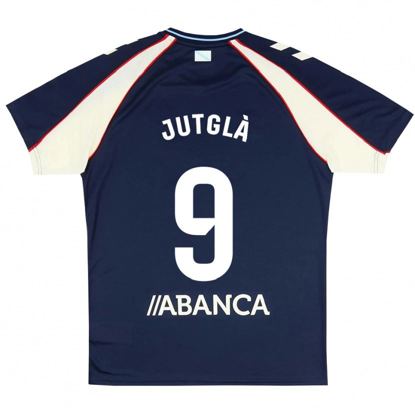 Danxen Kinder Ferran Jutglà #9 Königsblau Rot Weiß Auswärtstrikot Trikot 2026/27 T-Shirt