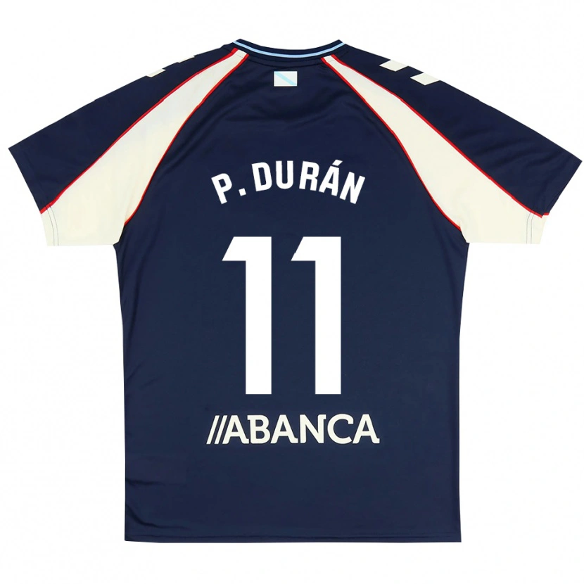 Danxen Kinder Pablo Durán #11 Königsblau Rot Weiß Auswärtstrikot Trikot 2026/27 T-Shirt
