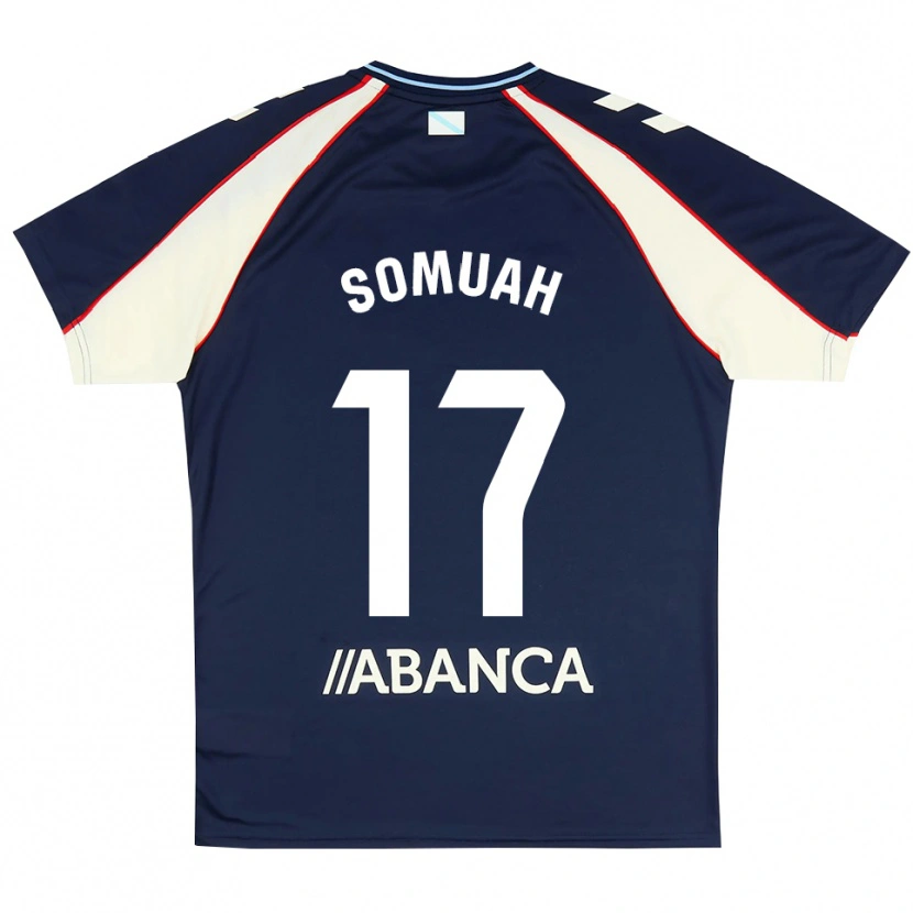 Danxen Kinder Bernard Somuah #17 Königsblau Rot Weiß Auswärtstrikot Trikot 2026/27 T-Shirt