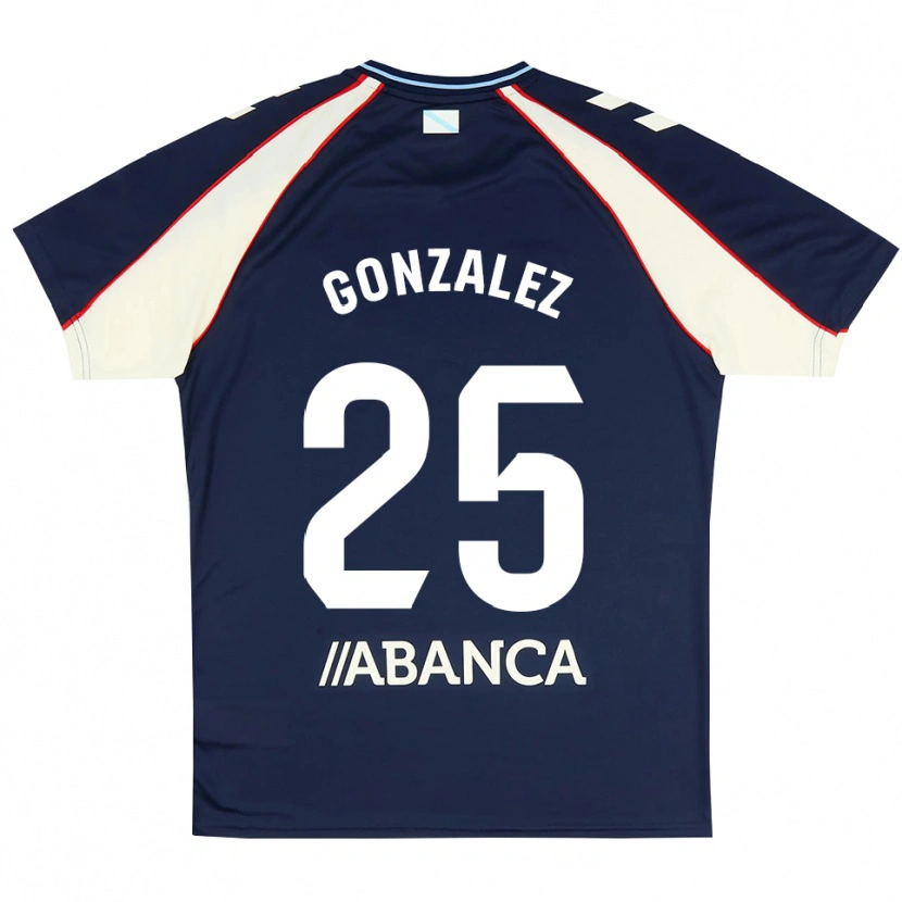 Danxen Kinder Marcos González #25 Königsblau Rot Weiß Auswärtstrikot Trikot 2026/27 T-Shirt