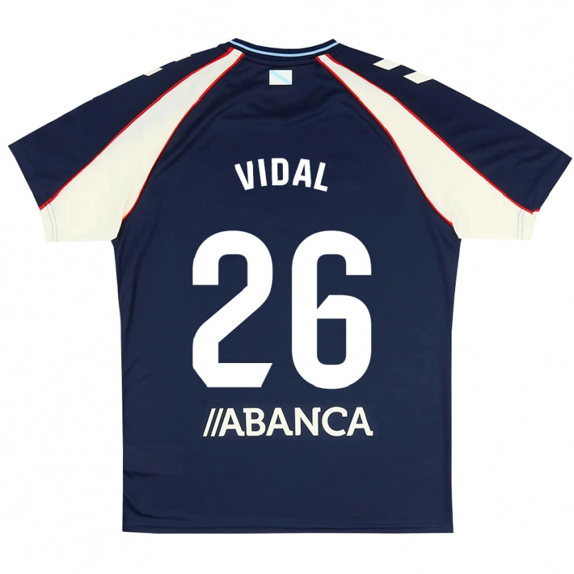 Danxen Kinder Marc Vidal #26 Königsblau Rot Weiß Auswärtstrikot Trikot 2026/27 T-Shirt