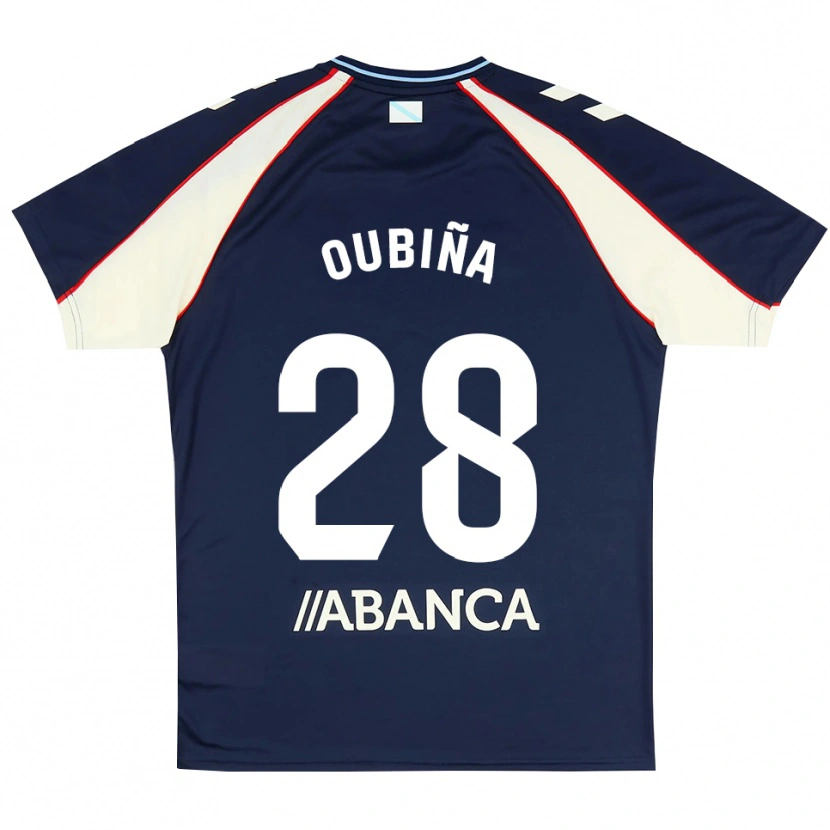 Danxen Kinder Jimena Oubiña #28 Königsblau Rot Weiß Auswärtstrikot Trikot 2026/27 T-Shirt