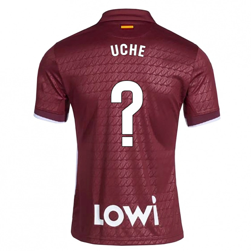 Danxen Kinder Christantus Uche #0 Dunkelrot Weiß Auswärtstrikot Trikot 2026/27 T-Shirt