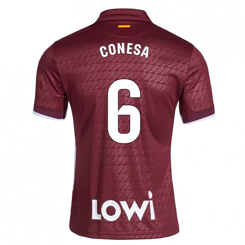 Danxen Kinder Nico Conesa #6 Dunkelrot Weiß Auswärtstrikot Trikot 2026/27 T-Shirt