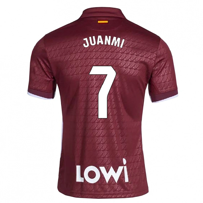 Danxen Kinder Juan Miguel Jiménez López #7 Dunkelrot Weiß Auswärtstrikot Trikot 2026/27 T-Shirt