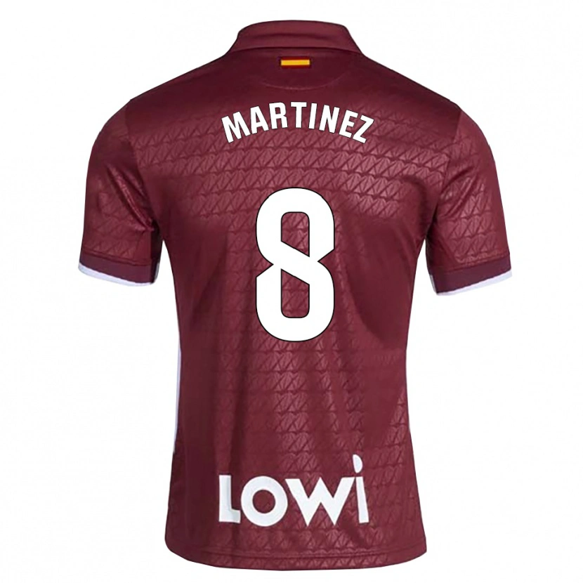 Danxen Kinder Jesús Martínez #8 Dunkelrot Weiß Auswärtstrikot Trikot 2026/27 T-Shirt