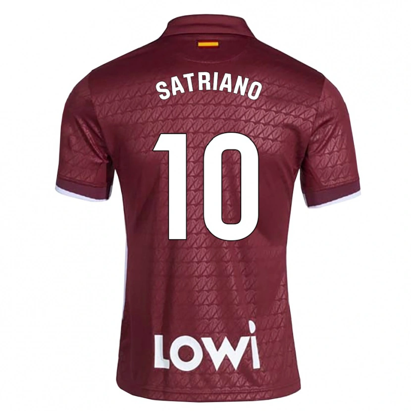 Danxen Kinder Martín Satriano #10 Dunkelrot Weiß Auswärtstrikot Trikot 2026/27 T-Shirt