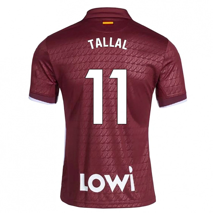 Danxen Kinder Yassin Tallal #11 Dunkelrot Weiß Auswärtstrikot Trikot 2026/27 T-Shirt
