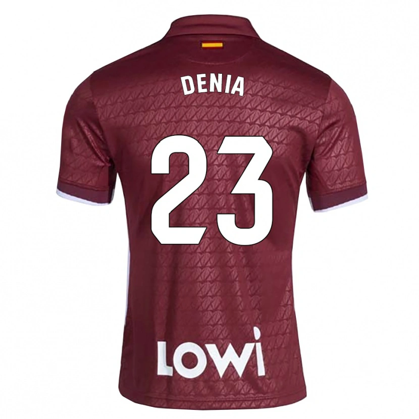 Danxen Kinder Marcos Denia #23 Dunkelrot Weiß Auswärtstrikot Trikot 2026/27 T-Shirt