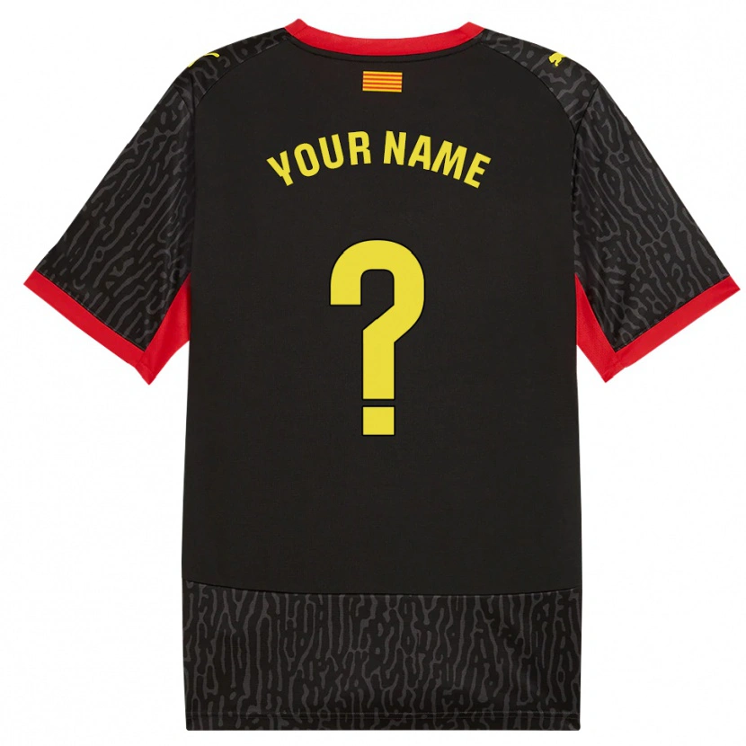 Danxen Kinder Ihren Namen #0 Schwarz Gelb Rot Auswärtstrikot Trikot 2026/27 T-Shirt