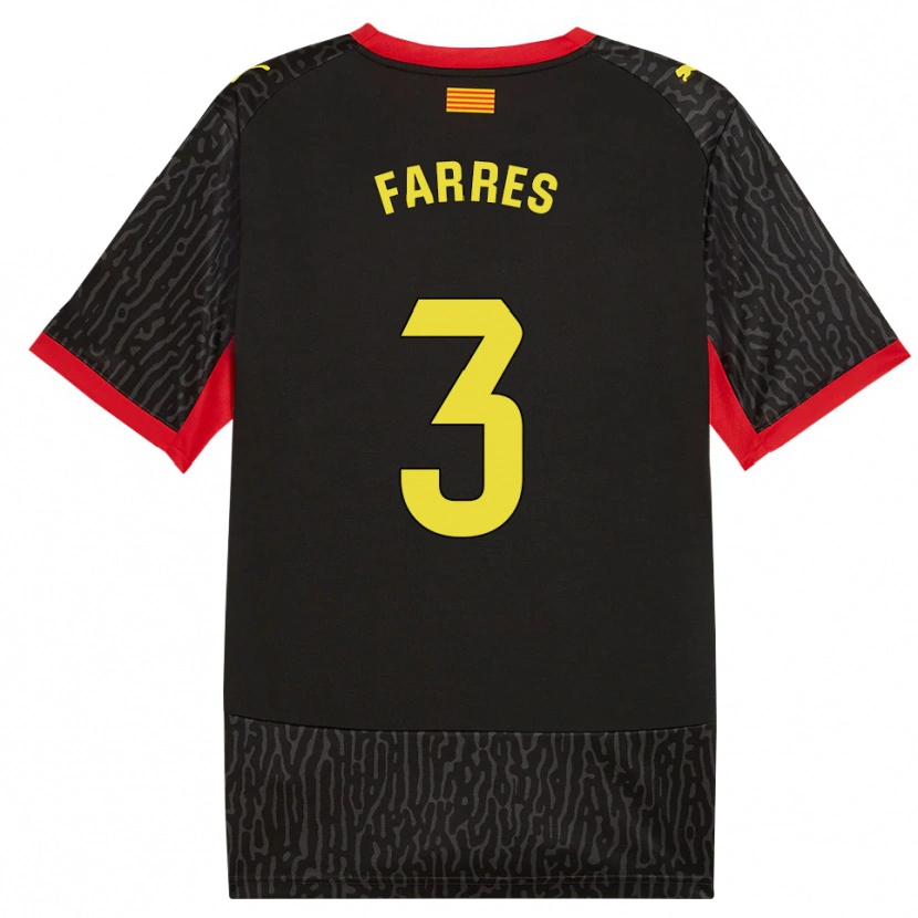 Danxen Kinder Biel Farrés #3 Schwarz Gelb Rot Auswärtstrikot Trikot 2026/27 T-Shirt