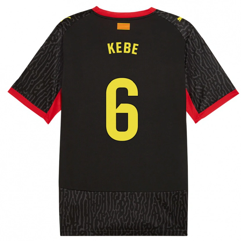 Danxen Kinder Ibrahima Kébé #6 Schwarz Gelb Rot Auswärtstrikot Trikot 2026/27 T-Shirt