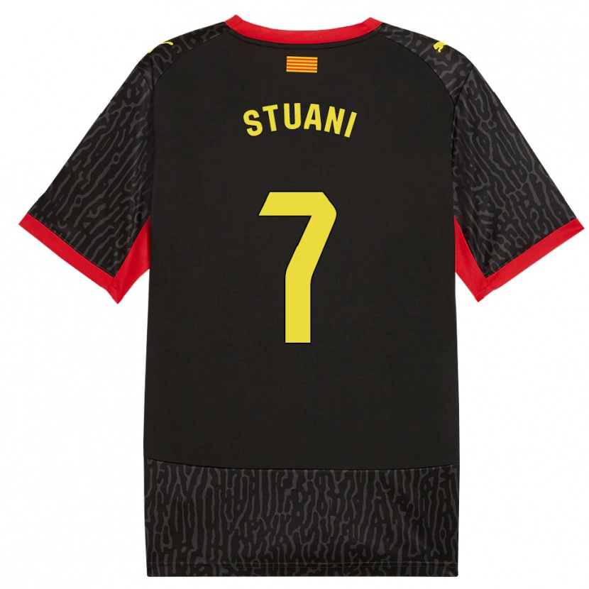 Danxen Kinder Cristhian Stuani #7 Schwarz Gelb Rot Auswärtstrikot Trikot 2026/27 T-Shirt