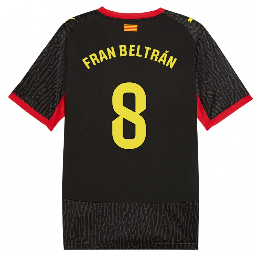 Danxen Kinder Fran Beltrán #8 Schwarz Gelb Rot Auswärtstrikot Trikot 2026/27 T-Shirt