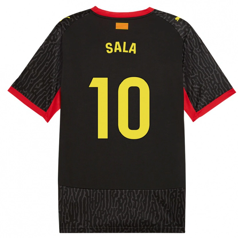 Danxen Kinder Georgina Sala #10 Schwarz Gelb Rot Auswärtstrikot Trikot 2026/27 T-Shirt