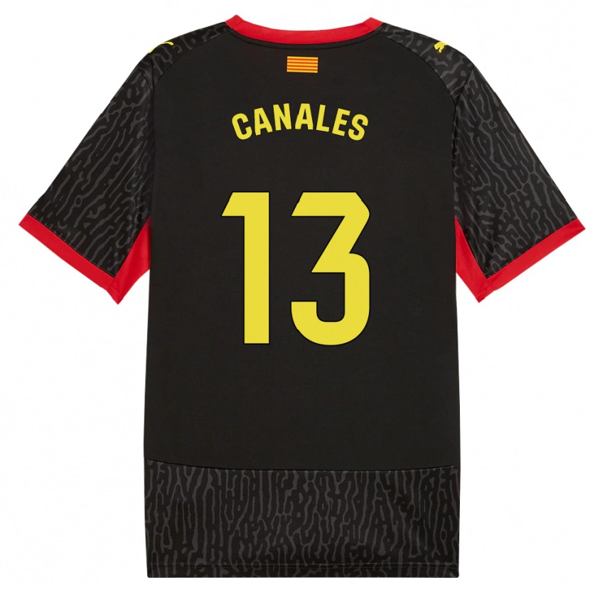 Danxen Kinder Juanvi Canales #13 Schwarz Gelb Rot Auswärtstrikot Trikot 2026/27 T-Shirt