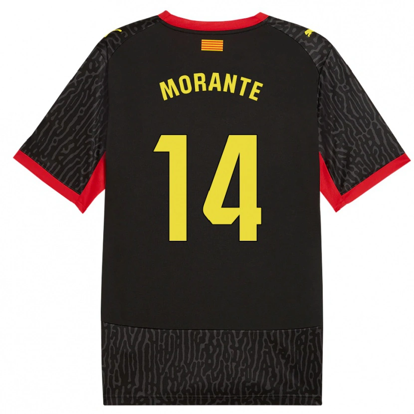 Danxen Kinder Iván Morante #14 Schwarz Gelb Rot Auswärtstrikot Trikot 2026/27 T-Shirt