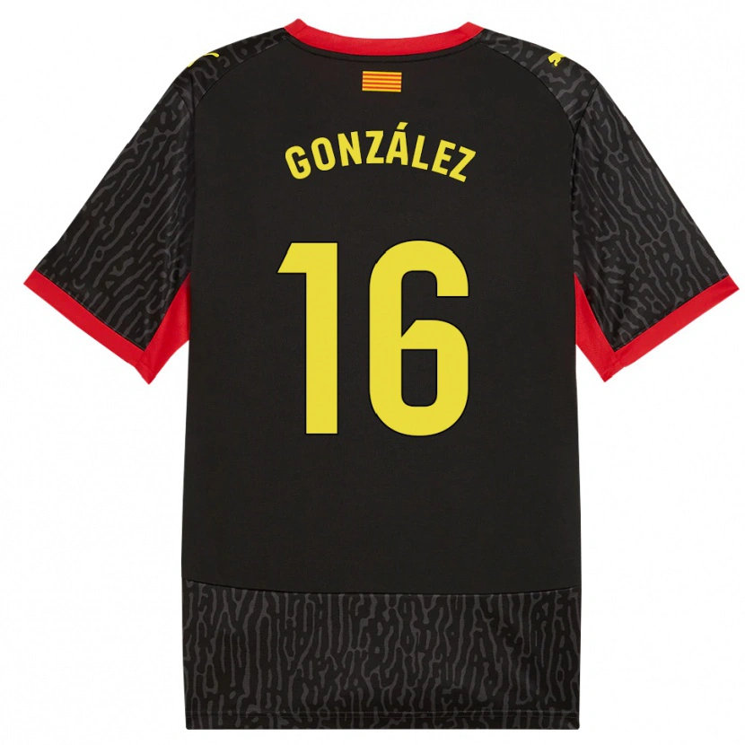 Danxen Kinder Lau González #16 Schwarz Gelb Rot Auswärtstrikot Trikot 2026/27 T-Shirt