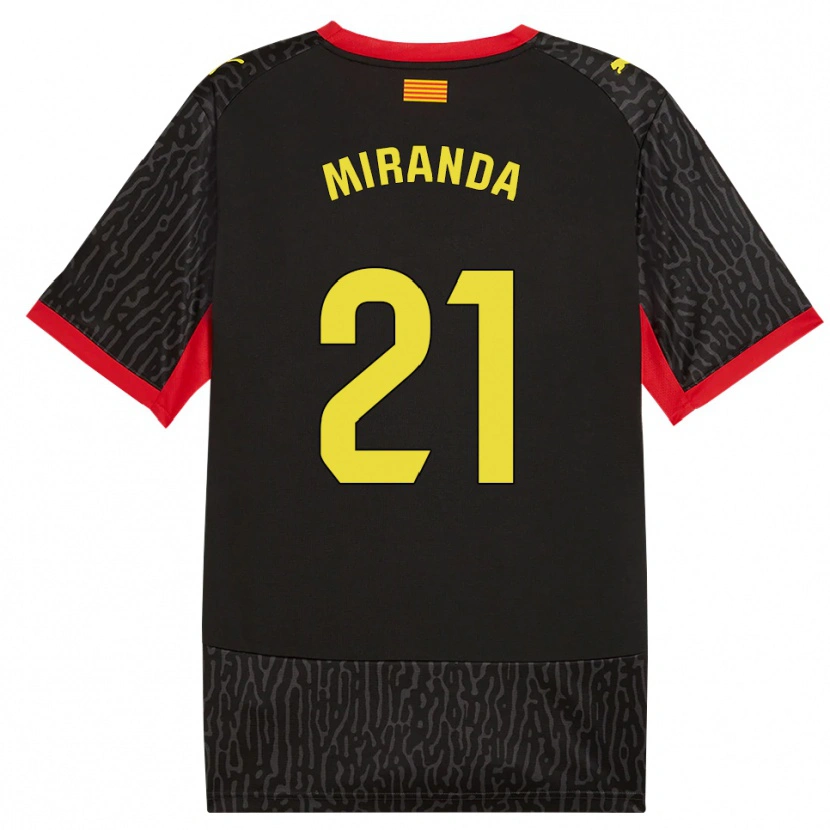 Danxen Kinder Adri Miranda #21 Schwarz Gelb Rot Auswärtstrikot Trikot 2026/27 T-Shirt