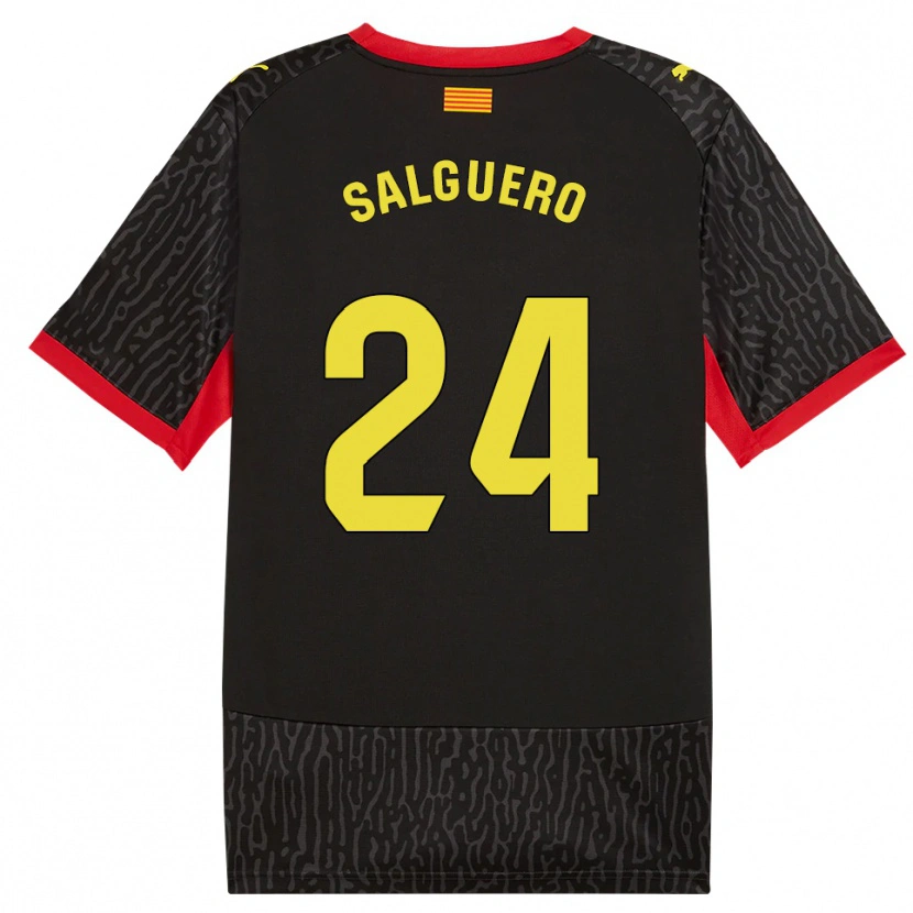 Danxen Kinder Antonio Salguero #24 Schwarz Gelb Rot Auswärtstrikot Trikot 2026/27 T-Shirt