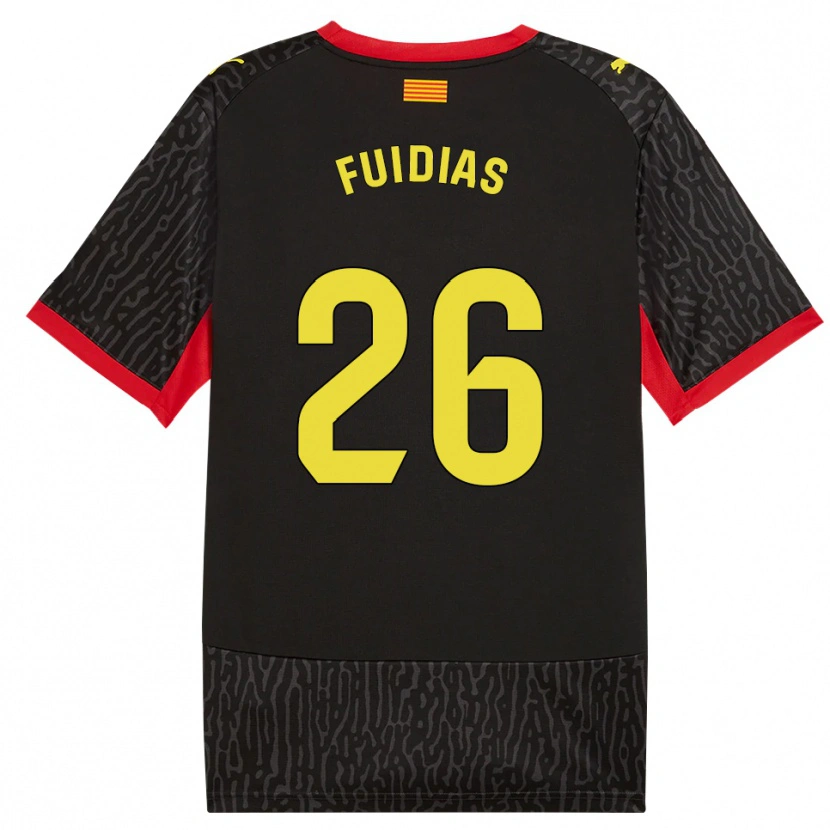 Danxen Kinder Toni Fuidias #26 Schwarz Gelb Rot Auswärtstrikot Trikot 2026/27 T-Shirt