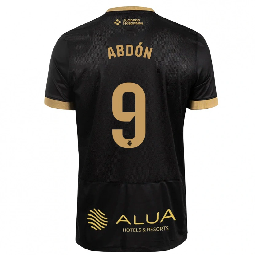 Danxen Kinder Abdón Prats #9 Schwarz Sandbraun Burly Wood Auswärtstrikot Trikot 2026/27 T-Shirt