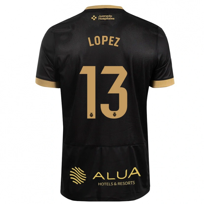 Danxen Kinder Iván López #13 Schwarz Sandbraun Burly Wood Auswärtstrikot Trikot 2026/27 T-Shirt