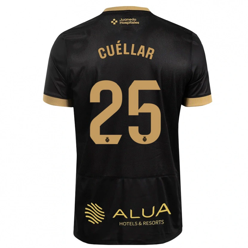 Danxen Kinder Iván Cuéllar #25 Schwarz Sandbraun Burly Wood Auswärtstrikot Trikot 2026/27 T-Shirt