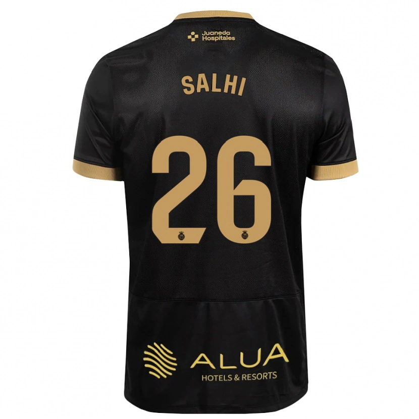Danxen Kinder Iliesse Salhi #26 Schwarz Sandbraun Burly Wood Auswärtstrikot Trikot 2026/27 T-Shirt
