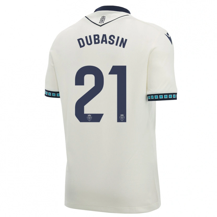 Danxen Kinder Jonathan Dubasin #21 Weiß Schwarz Hellblau Auswärtstrikot Trikot 2026/27 T-Shirt